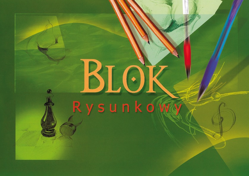 Blok rysunkowy A4 20k. biały Kreska